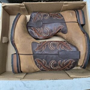 New Brown Leather Cowboy Boots
